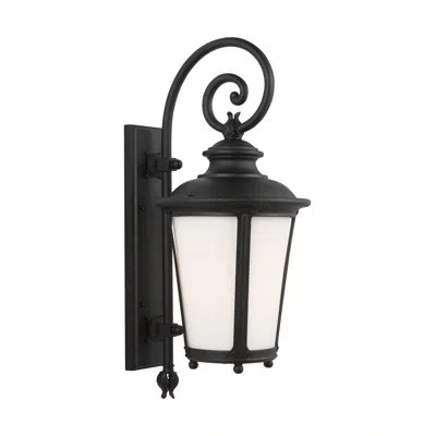 Generation Lighting Cape May Integrated Led Outdoor Wall Lantern In Black