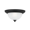 Generation Lighting Ceiling 1 -light 10.5" Flush Mount In Midnight Black