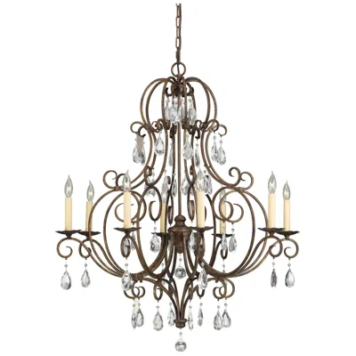 Generation Lighting Chateau 32" Wide Mocha Bronze 8-light Chandelier