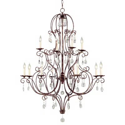 Generation Lighting Chateau 36" Wide Mocha Bronze 12-light Chandelier