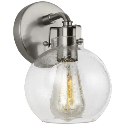 Generation Lighting Clara 10 1/2" Seeded Glass And Nickel Wall Sconce