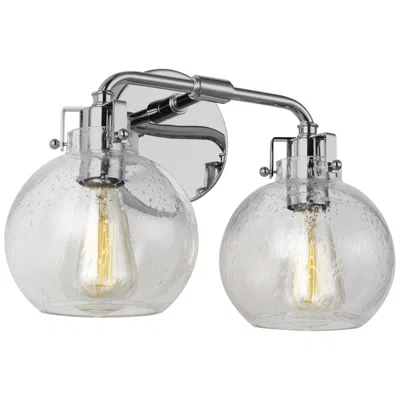 Generation Lighting Clara 14 3/4" Wide Chrome 2-light Wall Sconce