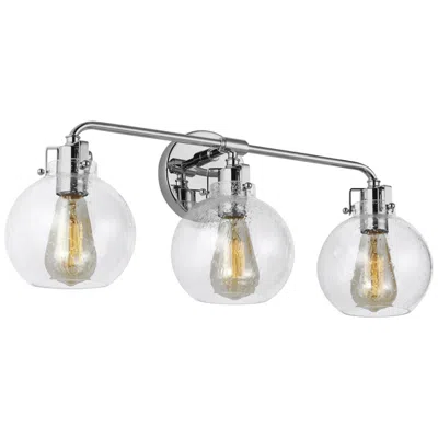 Generation Lighting Clara 24" Wide Chrome 3-light Bath Light