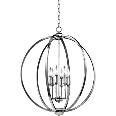 Generation Lighting Corrine 24 1/2" Wide Polished Nickel Orb Pendant
