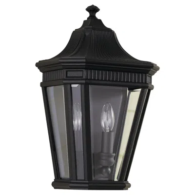 Generation Lighting Cotswold Lane 16" Black Outdoor Porch Wall Light