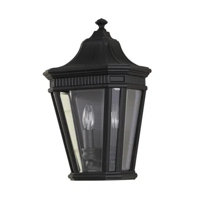 Generation Lighting Cotswold Lane 2 - Bulb Outdoor Wall Lantern In Black