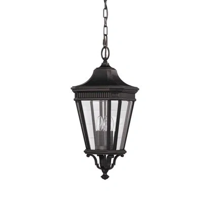 Generation Lighting Cotswold Lane 3 -bulb Outdoor Hanging Lantern In Grecian Bronze
