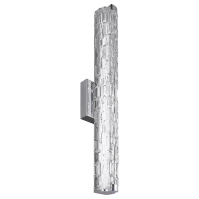 Generation Lighting Cutler 24" Chrome And Rock Glass Led Bath Light