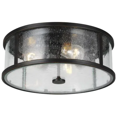 Generation Lighting Dakota 14" Espresso 3-light Outdoor Ceiling Light