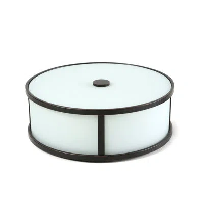Generation Lighting Dakota 3-light Outdoor Flush Mount In Espresso