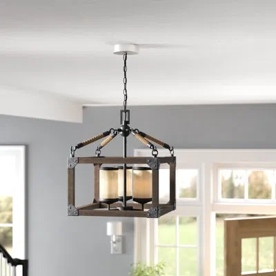 Generation Lighting Dunning 3 - Light Lantern Rectangle Chandelier