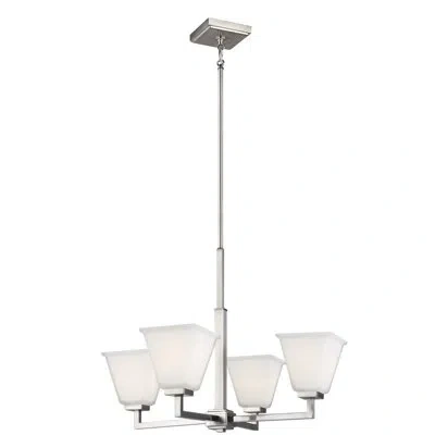 Generation Lighting Ellis Harper 4 - Light Shaded Traditional Chandelier In Brushed Nickel