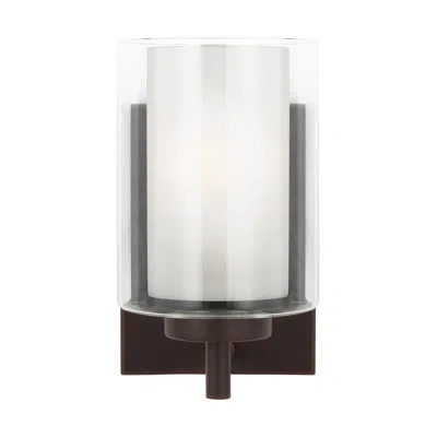 Generation Lighting Elmwood Park 1 - Light Dimmable Armed Sconce In Bronze