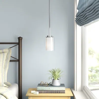 Generation Lighting Elmwood Park 1 - Light Single Cylinder Pendant In Brushed Nickel