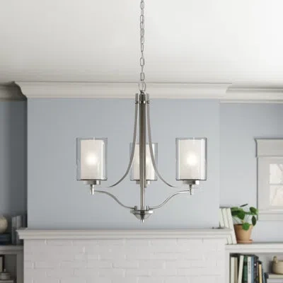 Generation Lighting Elmwood Park 3 - Light Unique Classic / Traditional Chandelier In Brushed Nickel
