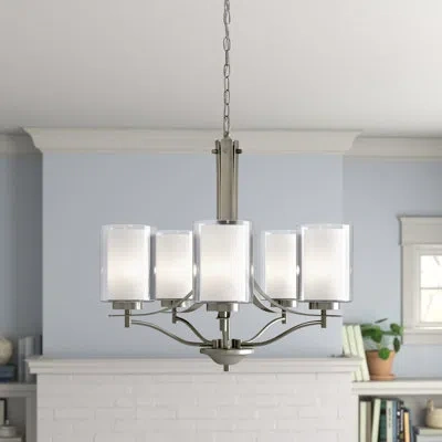 Generation Lighting Elmwood Park 5 - Light Unique Classic / Traditional Chandelier In Brushed Nickel