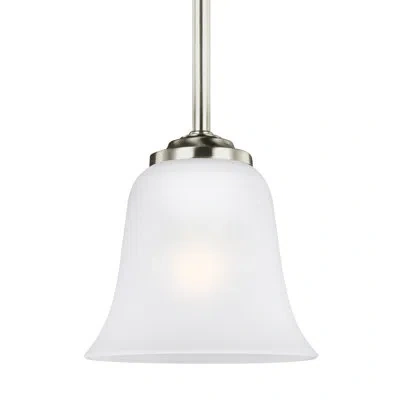 Generation Lighting Emmons 1-light Single Bell Pendant In Brushed Nickel