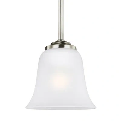Generation Lighting Emmons 1-light Single Bell Pendant In Brushed Nickel
