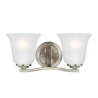Generation Lighting Emmons 2-light Dimmable Vanity Light In Brushed Nickel