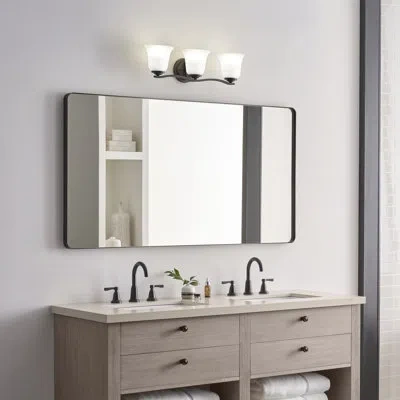 Generation Lighting Emmons 3 - Light Dimmable Vanity Light In Bronze