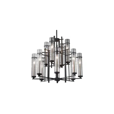 Generation Lighting Ethan 30" Forged Iron 2-tier 12-light Chandelier
