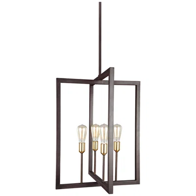 Generation Lighting Finnegan 21" New Bronze Open Rectangle Pendant