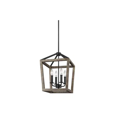 Generation Lighting Gannet 12" 4-light Oak And Iron Pendant Light