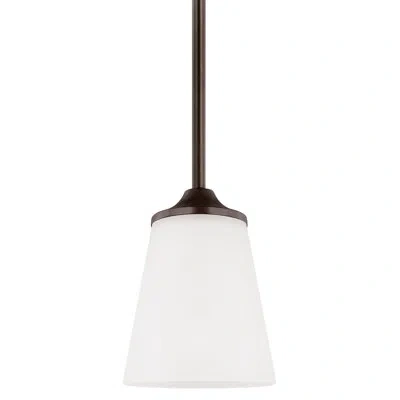 Generation Lighting Hanford 1 - Light Single Bell Pendant In Burnt Sienna