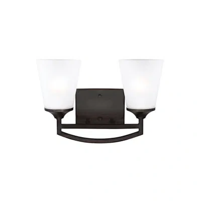 Generation Lighting Hanford 2-light Dimmable Vanity Light In Burnt Sienna