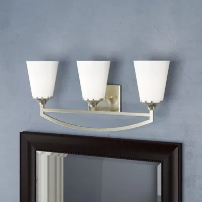 Generation Lighting Hanford 3-light Dimmable Vanity Light In Brushed Nickel
