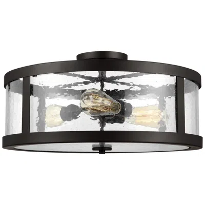 Generation Lighting Harrow 19 3/4" Bronze 3-light Ceiling Light
