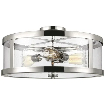 Generation Lighting Harrow 19 3/4" Nickel 3-light Ceiling Light