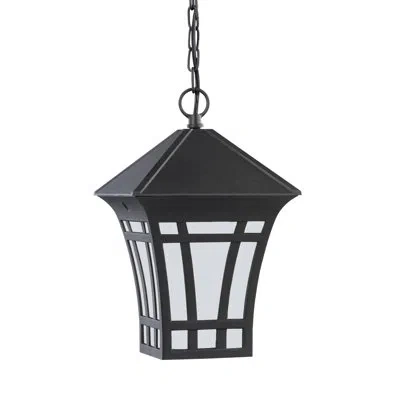 Generation Lighting Herrington Black 1 -bulb 11.25" H Outdoor Hanging Lantern
