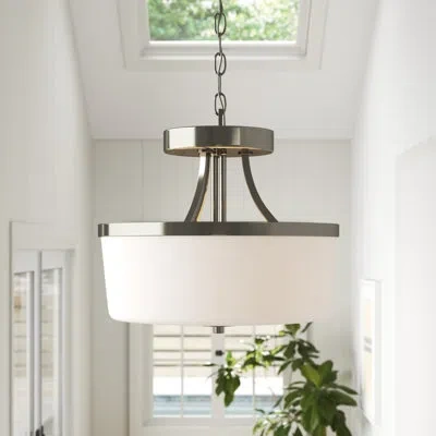 Generation Lighting Hettinger 2 - Light Single Empire Pendant In Brushed Nickel