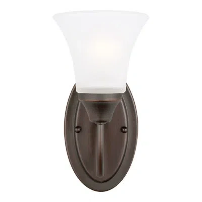 Generation Lighting Holman 1-light Dimmable Armed Sconce In Bronze