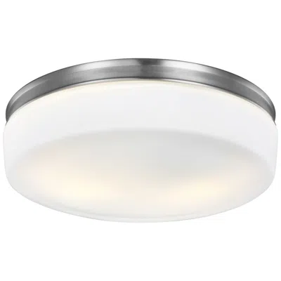 Generation Lighting Issen 13 1/2" 2-light Satin Nickel Ceiling Light