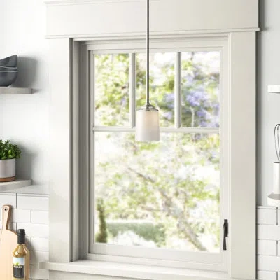 Generation Lighting Kemal 1 - Light Single Cylinder Pendant In Brushed Nickel