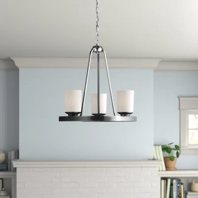 Generation Lighting Kemal 3 - Light Wagon Wheel Chandelier In Brushed Nickel
