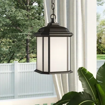 Generation Lighting Kent 1 -bulb 15.25" H Outdoor Hanging Lantern In Black