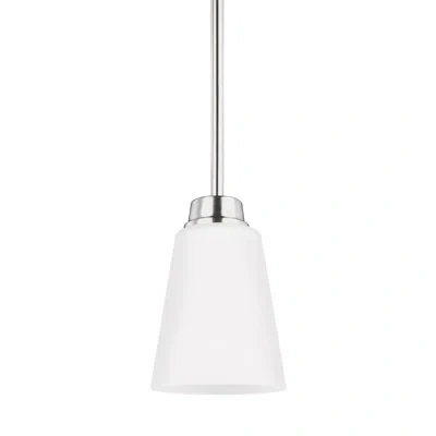 Generation Lighting Kerrville 1 - Light Single Bell Pendant In Brushed Nickel