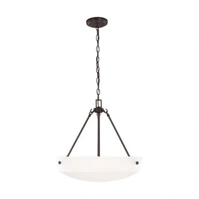 Generation Lighting Kerrville 3 - Light Unique / Statement Bowl Pendant In Bronze