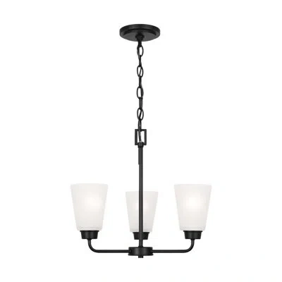 Generation Lighting Kerrville Shaded Classic / Traditional Chandelier In Midnight Black