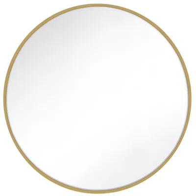 Generation Lighting Kit 30" Round Burnished Brass Wall Mirror