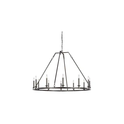 Generation Lighting Landen 48" Wide 12-light Wagon Wheel Chandelier