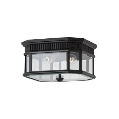 Generation Lighting Lane 2 Light Flush Mount In Black