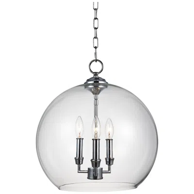 Generation Lighting Lawler 16" Wide 3-light Clear Glass Orb Pendant
