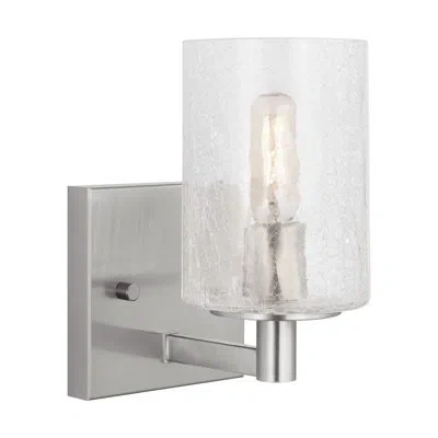 Generation Lighting Lidya Energy Star-rated Bath Vanity Wall Sconce In Brushed Steel