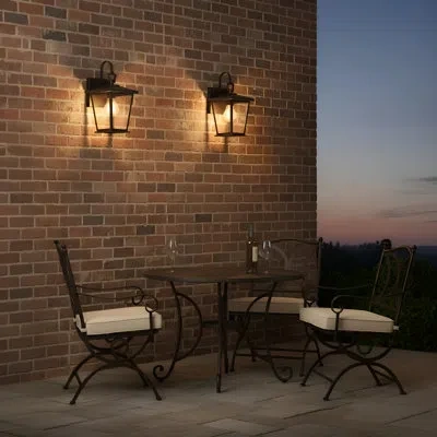 Generation Lighting Linton Traditional Dimmable 1-light Outdoor Fixture With Clear Glass Panels For Outdoor Entryway Led In Antique Bronze