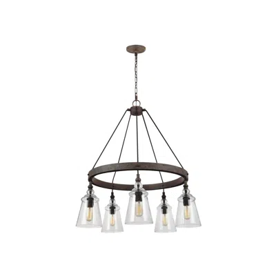 Generation Lighting Loras 28 1/2" Weathered 5-light Ring Chandelier