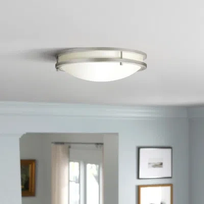Generation Lighting Mahone 1 - Light Led Flush Mount In Painted Brushed Nickel